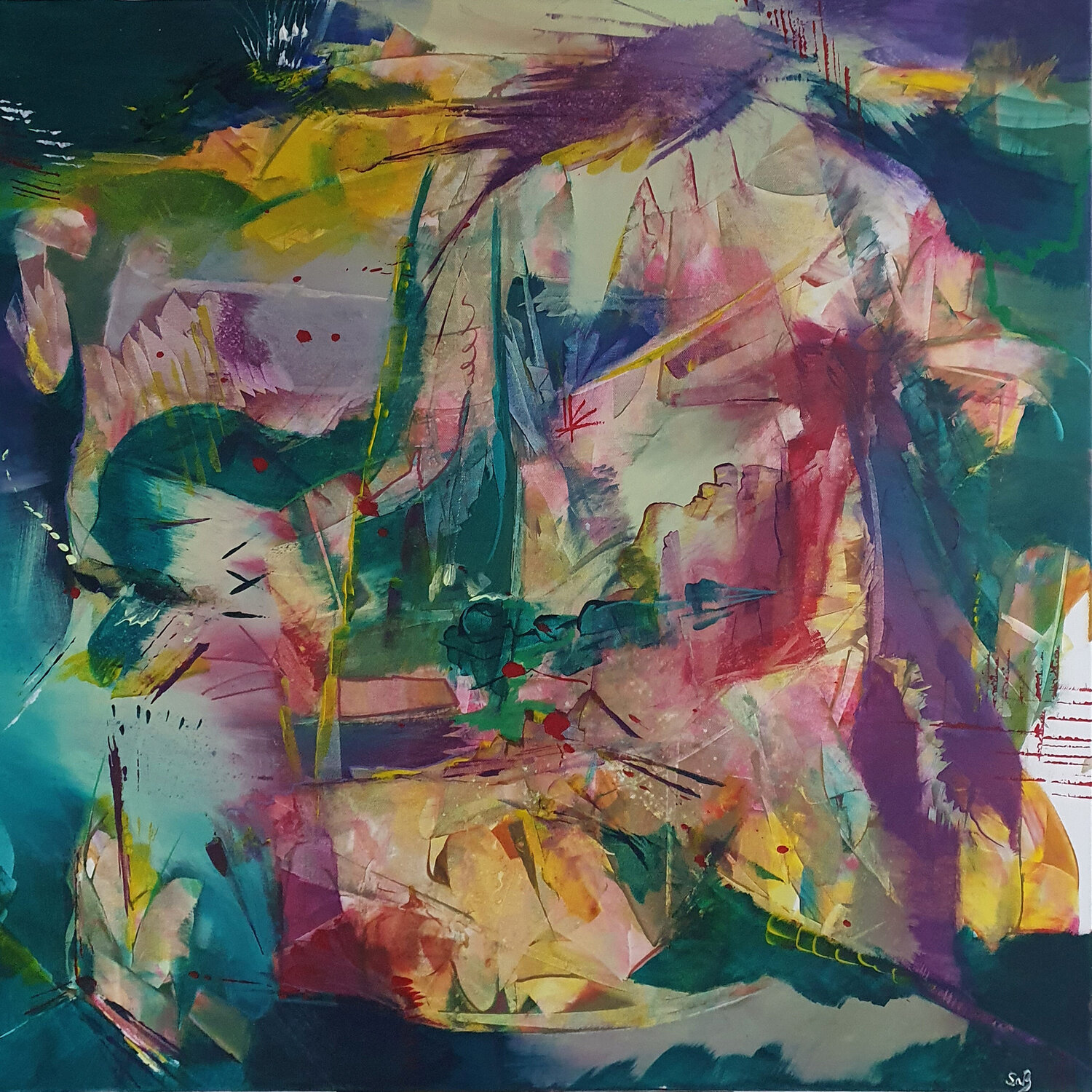 Le massif Sabrina VIOLA Original painting for sale