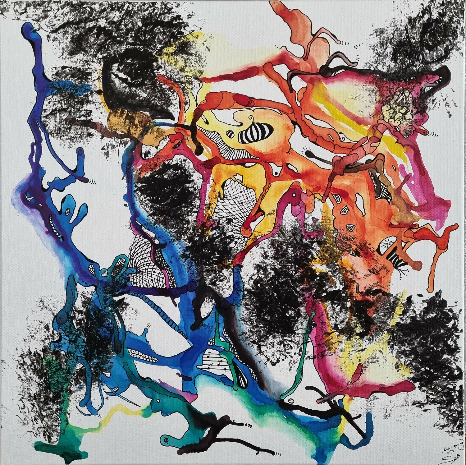 Volte Face Sabrina VIOLA Original painting for sale