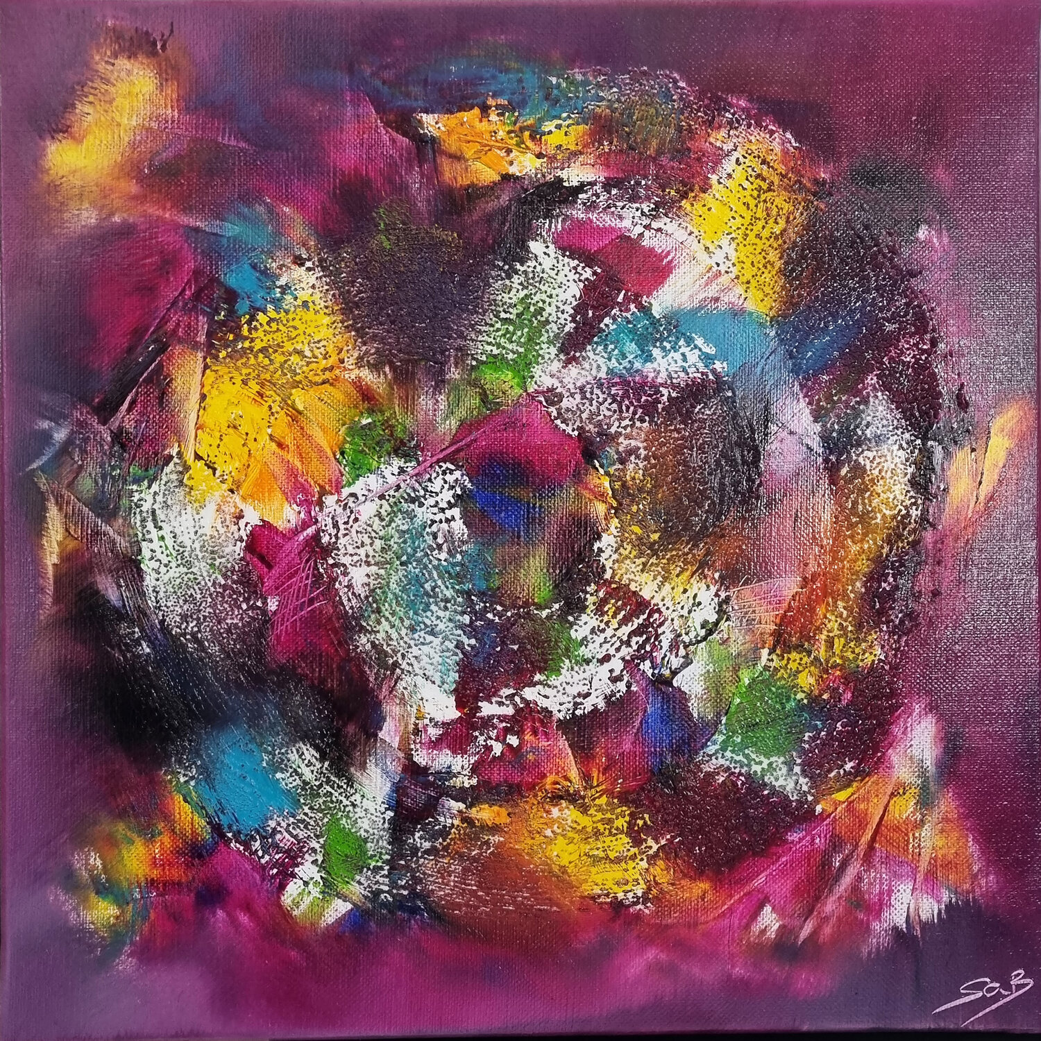 Spirale Sabrina VIOLA Original painting for sale