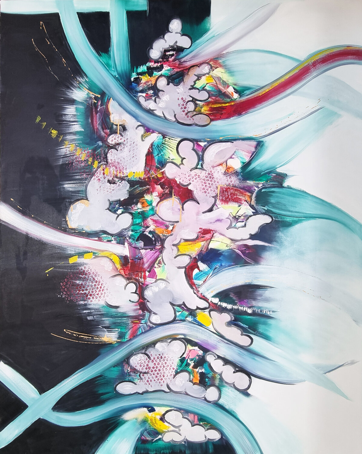ENTRE DEUX AIRS Sabrina VIOLA Original painting for sale