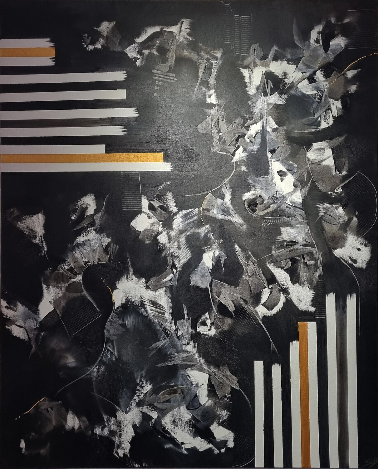 Entre deux lignes Sabrina VIOLA Original painting for sale