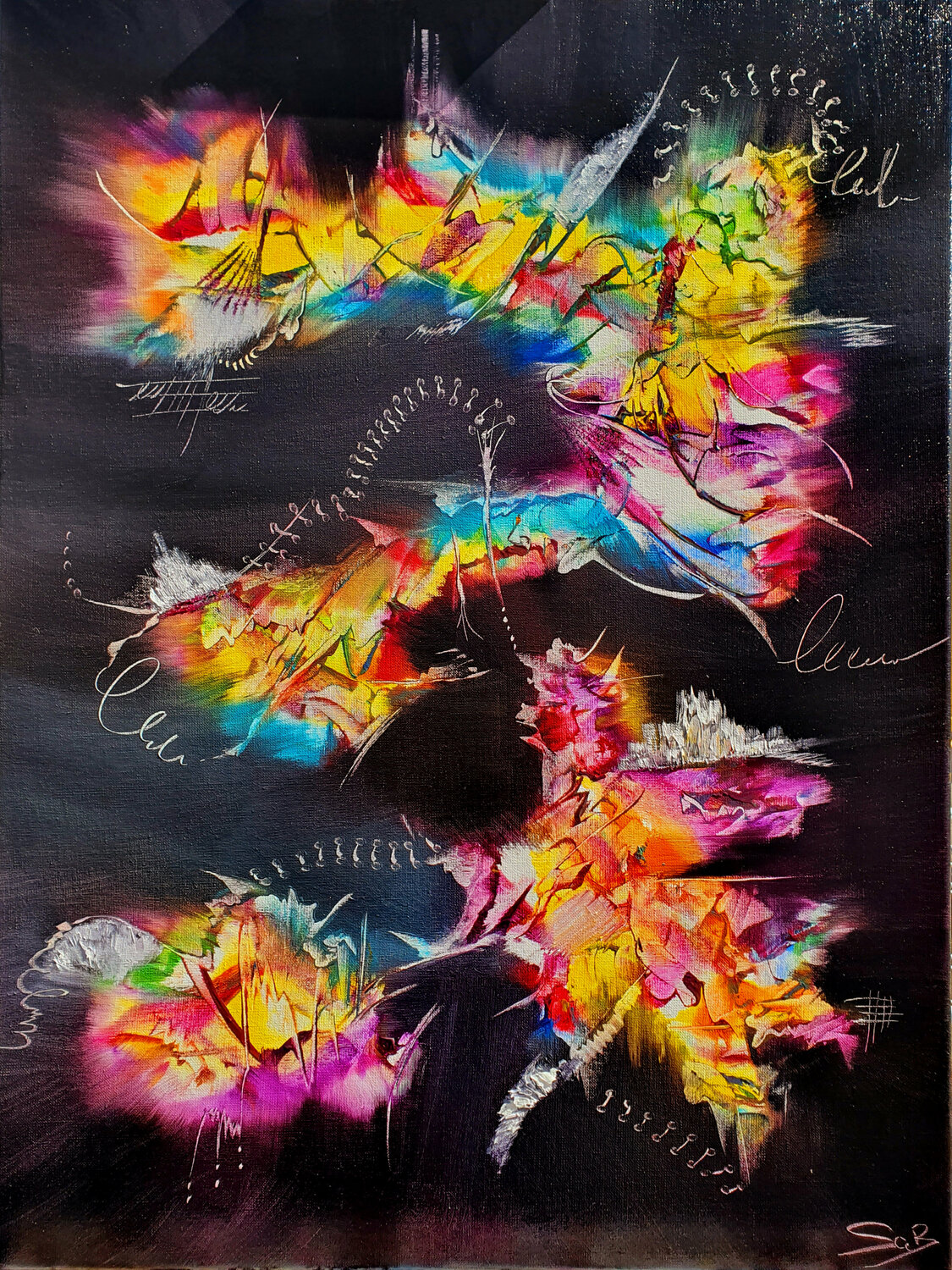 Voyage aux confins du monde Sabrina VIOLA Original painting for sale