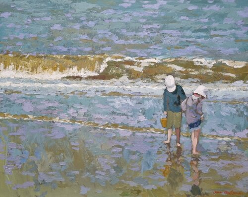 la vague et le sable. by James MacKeown, Painting for Sale on Select