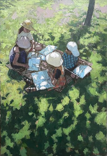 Sous les pommiers by James MacKeown, Painting for Sale on Select