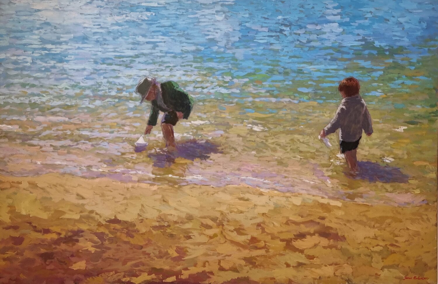 Les bateaux en papier James MacKeown Original painting for sale
