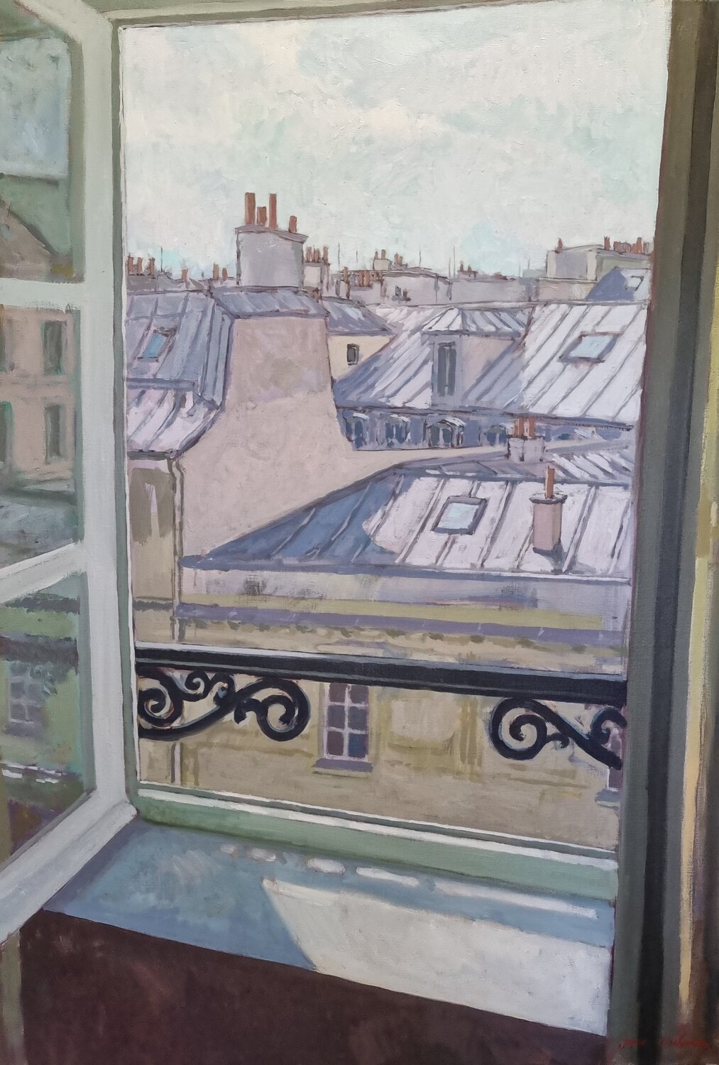 Une fenêtre, PARIS James MacKeown Original painting for sale
