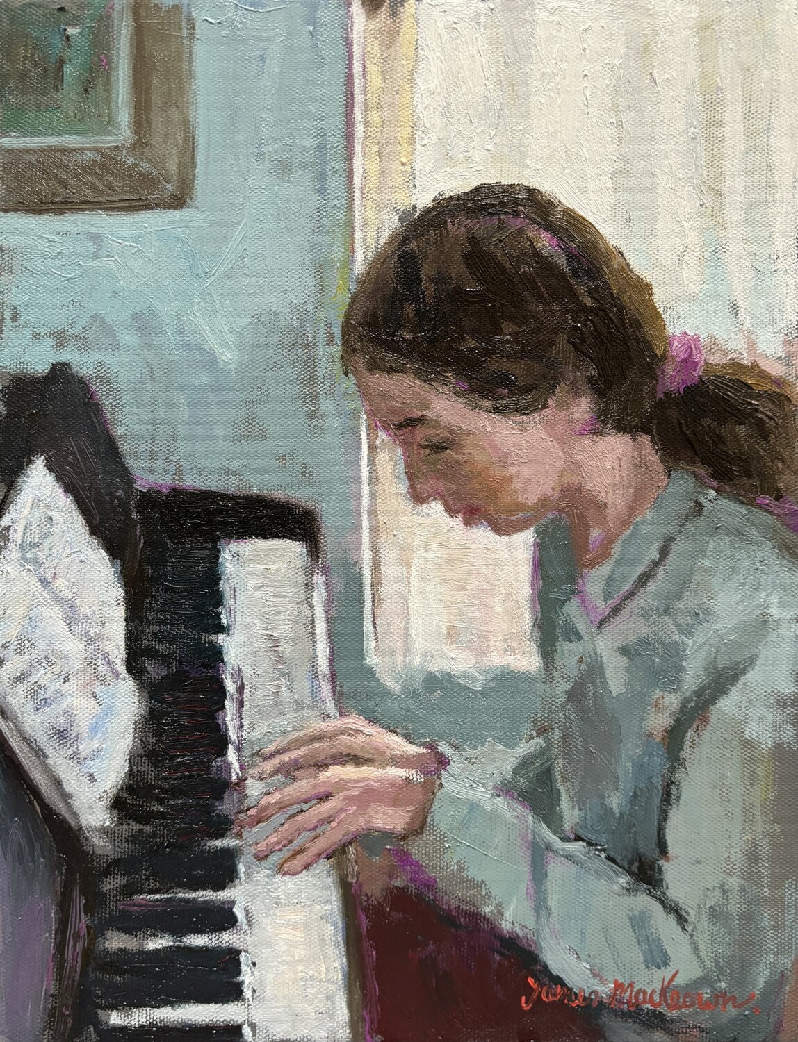 Le piano. James MacKeown Original painting for sale