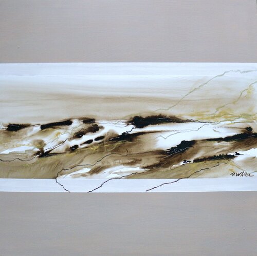 Abstract Encre et Pastel by Pascale White, Painting for Sale on Select