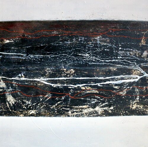 When the river gets dark by Pascale White, Painting for Sale on Select