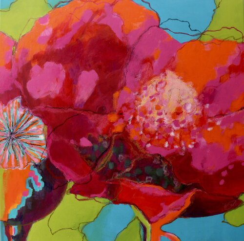 Poppy3 by Pascale White, Painting for Sale on Select