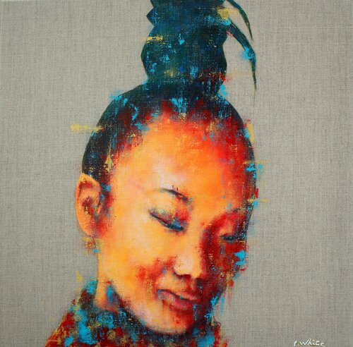 Portrait femme 1 by Pascale White, Painting for Sale on Select