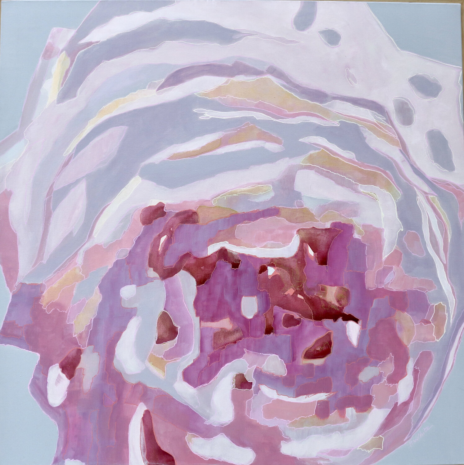 Rose Pascale White Original painting for sale