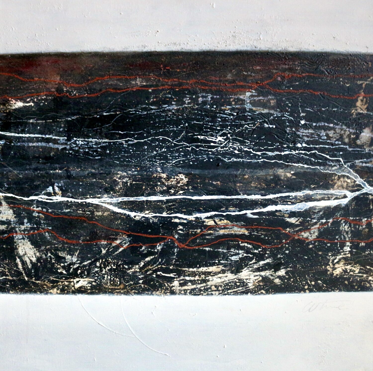 When the river gets dark Pascale White Original painting for sale