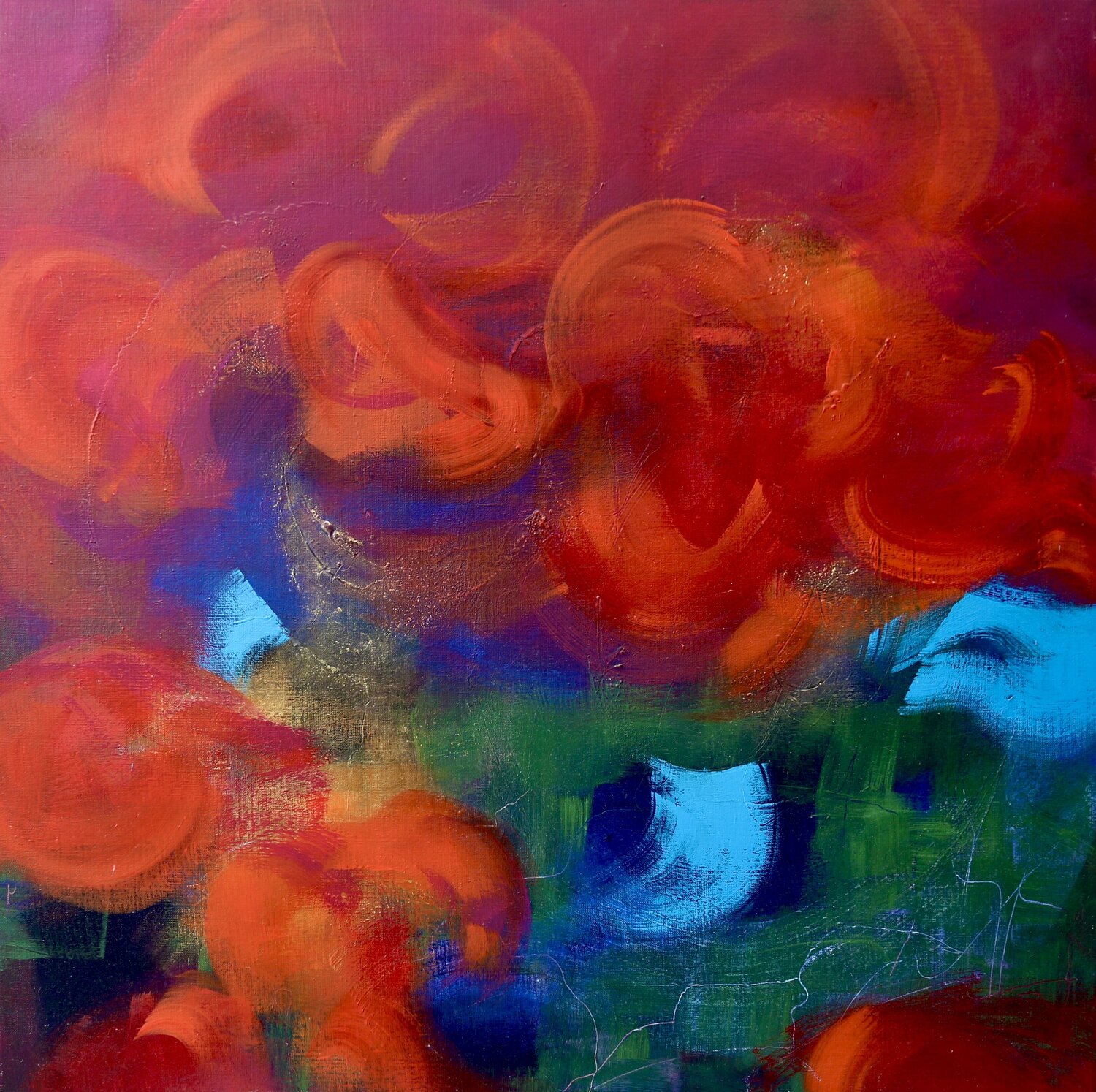 Rouge Pascale White Original painting for sale