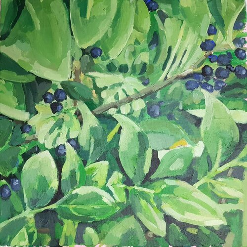 Blätter I by Diana Krinninger, Painting for Sale on Select