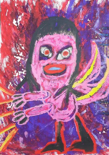 Engelchen on Fire by Kaweh Agah, Painting for Sale on Select