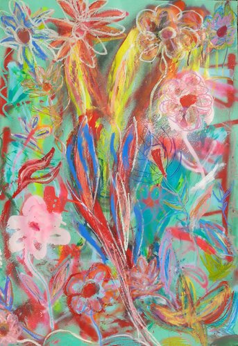 Blumengarten III by Kaweh Agah, Painting for Sale on Select