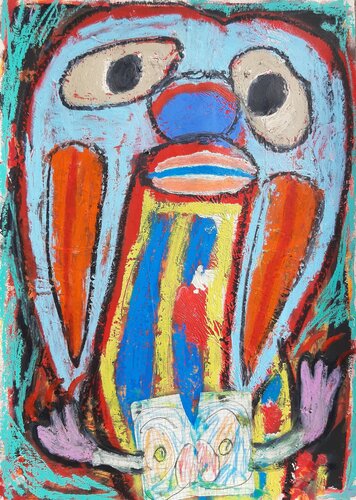 Hasenfigur?! by Kaweh Agah, Painting for Sale on Select