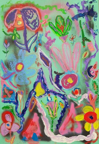 Blumengarten VI by Kaweh Agah, Painting for Sale on Select
