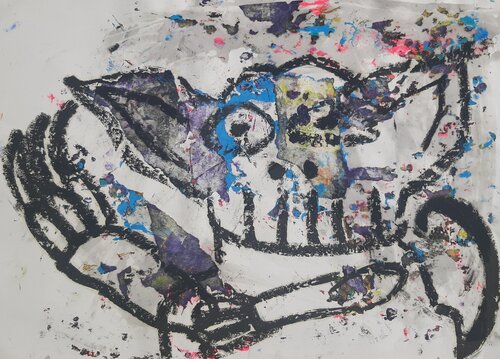 Kleiner Gremlin ganz groß by Kaweh Agah, Painting for Sale on Select