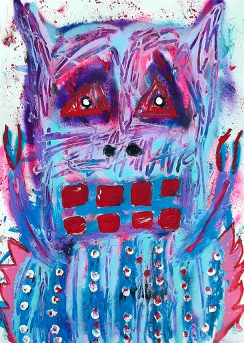 Blaubeere ergibt sich endlich by Kaweh Agah, Painting for Sale on Select
