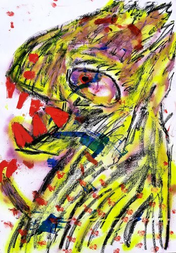 Kleiner Drache ist hangry by Kaweh Agah, Painting for Sale on Select