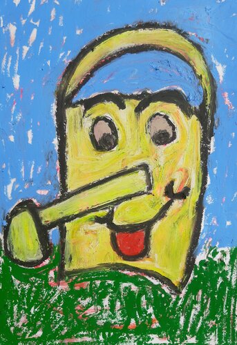 Gießkanne fröhlich nach Benutzung by Kaweh Agah, Painting for Sale on Select