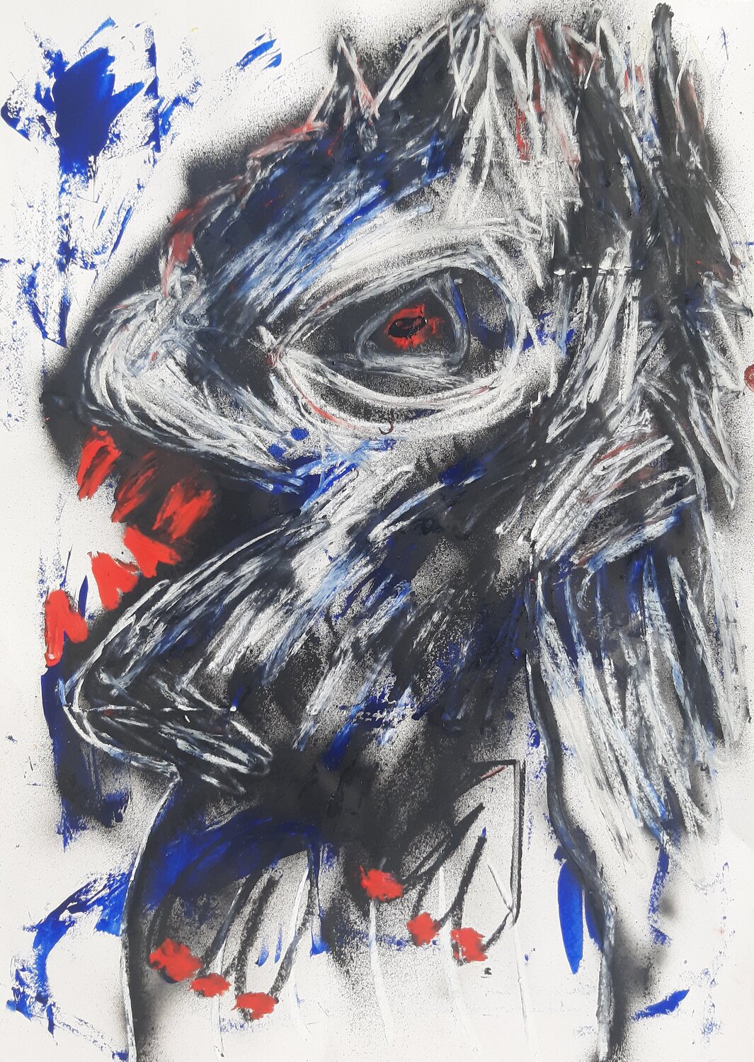 Dark Wolf Kaweh Agah Original painting for sale
