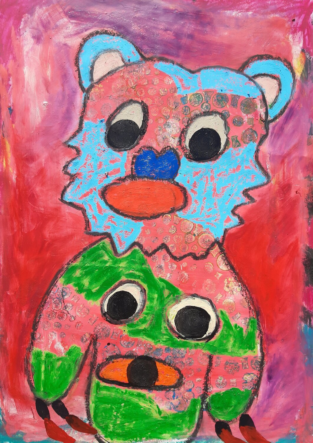 Sweety Teddy Kaweh Agah Original painting for sale