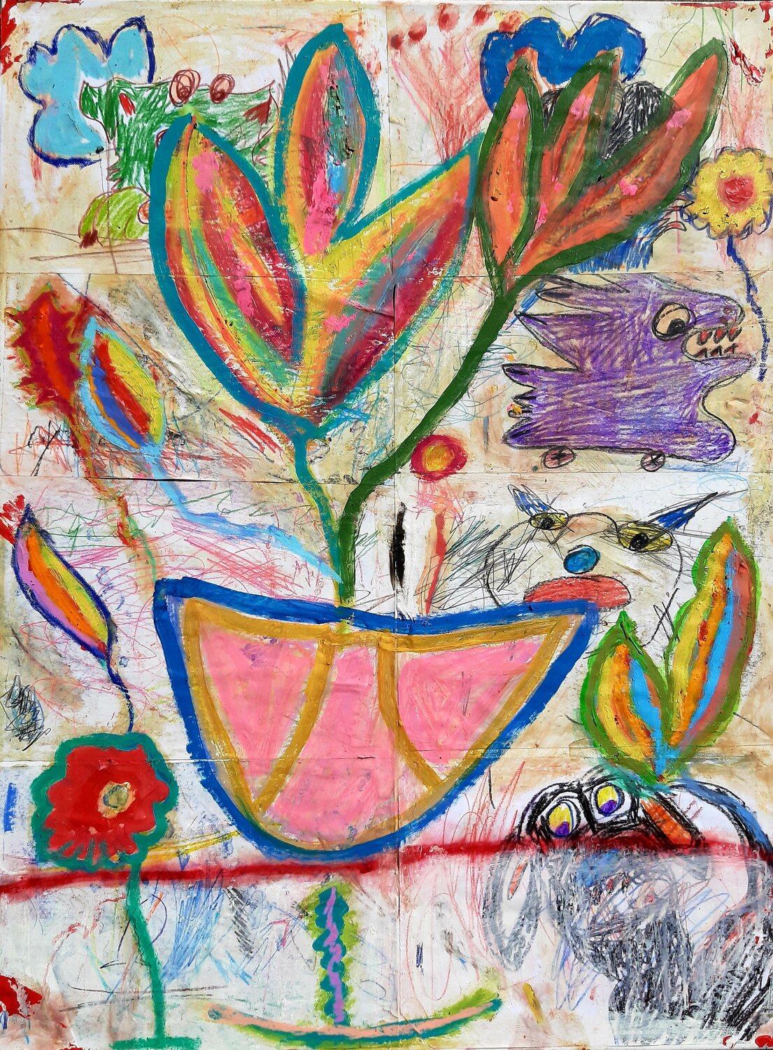 Tala`s Blumengarten Kaweh Agah Original painting for sale