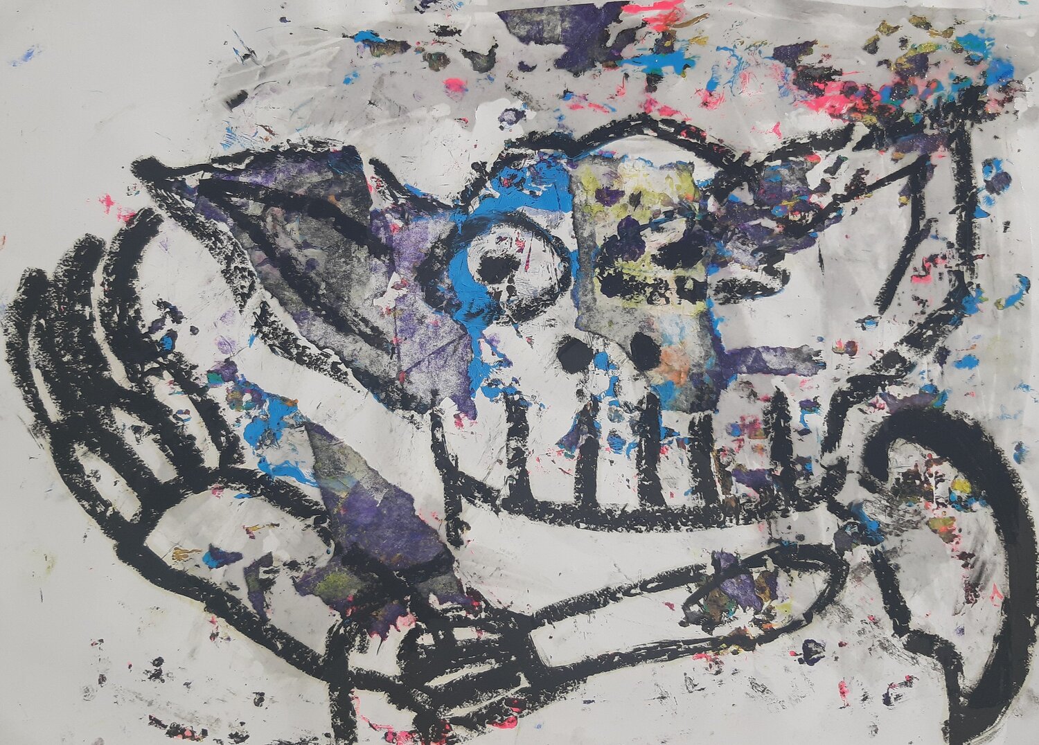 Kleiner Gremlin ganz groß Kaweh Agah Original painting for sale