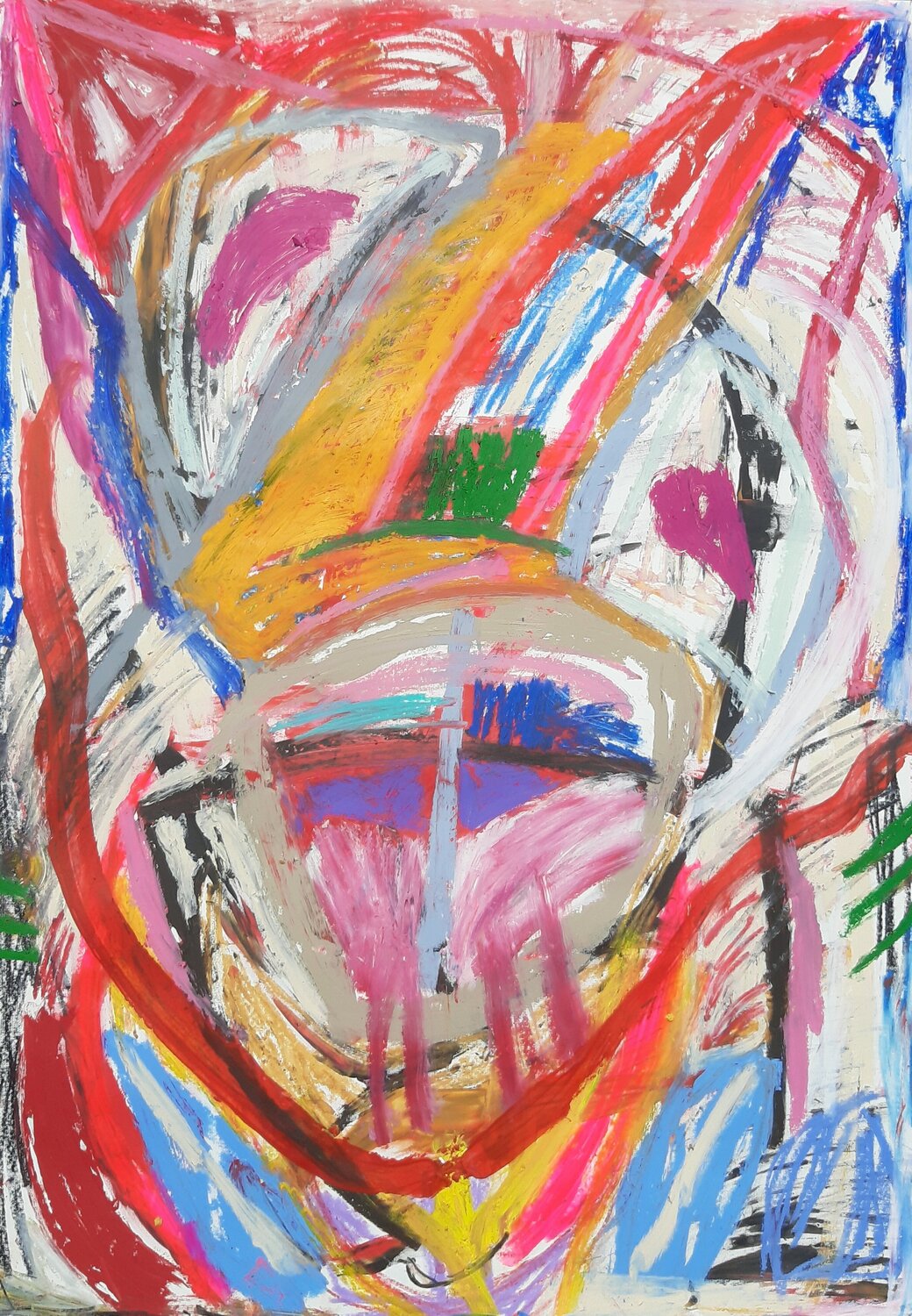 Fragmentiertes Gesicht Kaweh Agah Original painting for sale