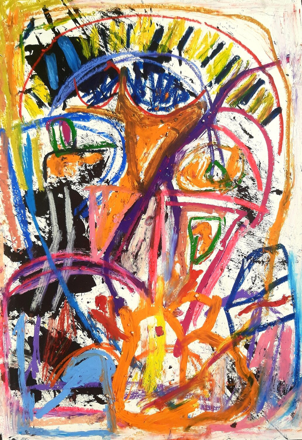 Instabile Physiognomie Kaweh Agah Original painting for sale