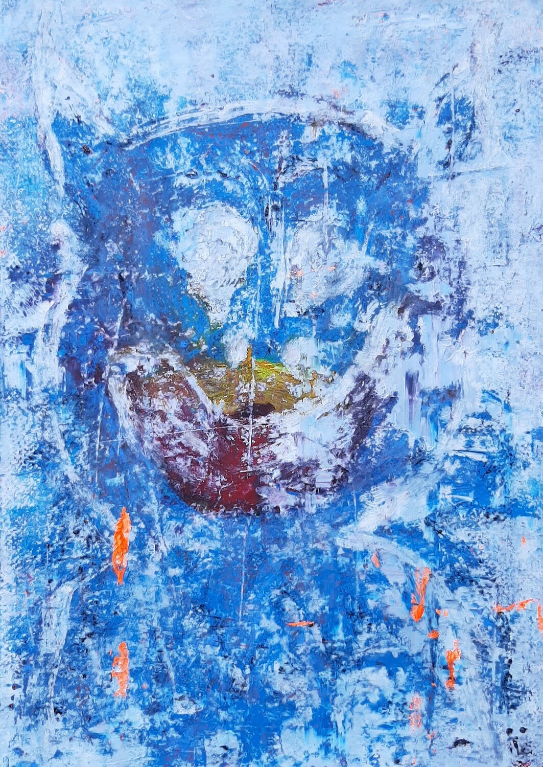 Frecher Geist maskiert und versteckt sich Kaweh Agah Original painting for sale