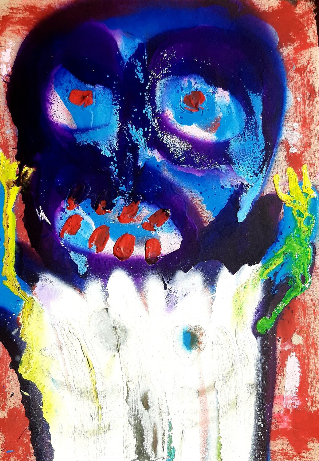 Heute erschrickt er selbst Kaweh Agah Original painting for sale