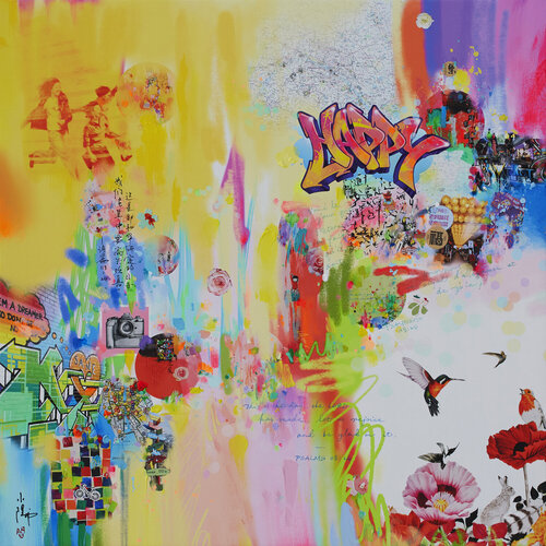 HAPPY by Xiaoyang Galas, Painting for Sale on Select