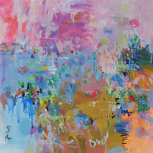 Un village lointain by Xiaoyang Galas, Painting for Sale on Select
