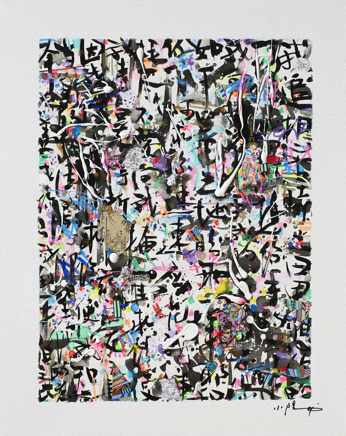 Prayer like confetti Xiaoyang Galas Original painting for sale