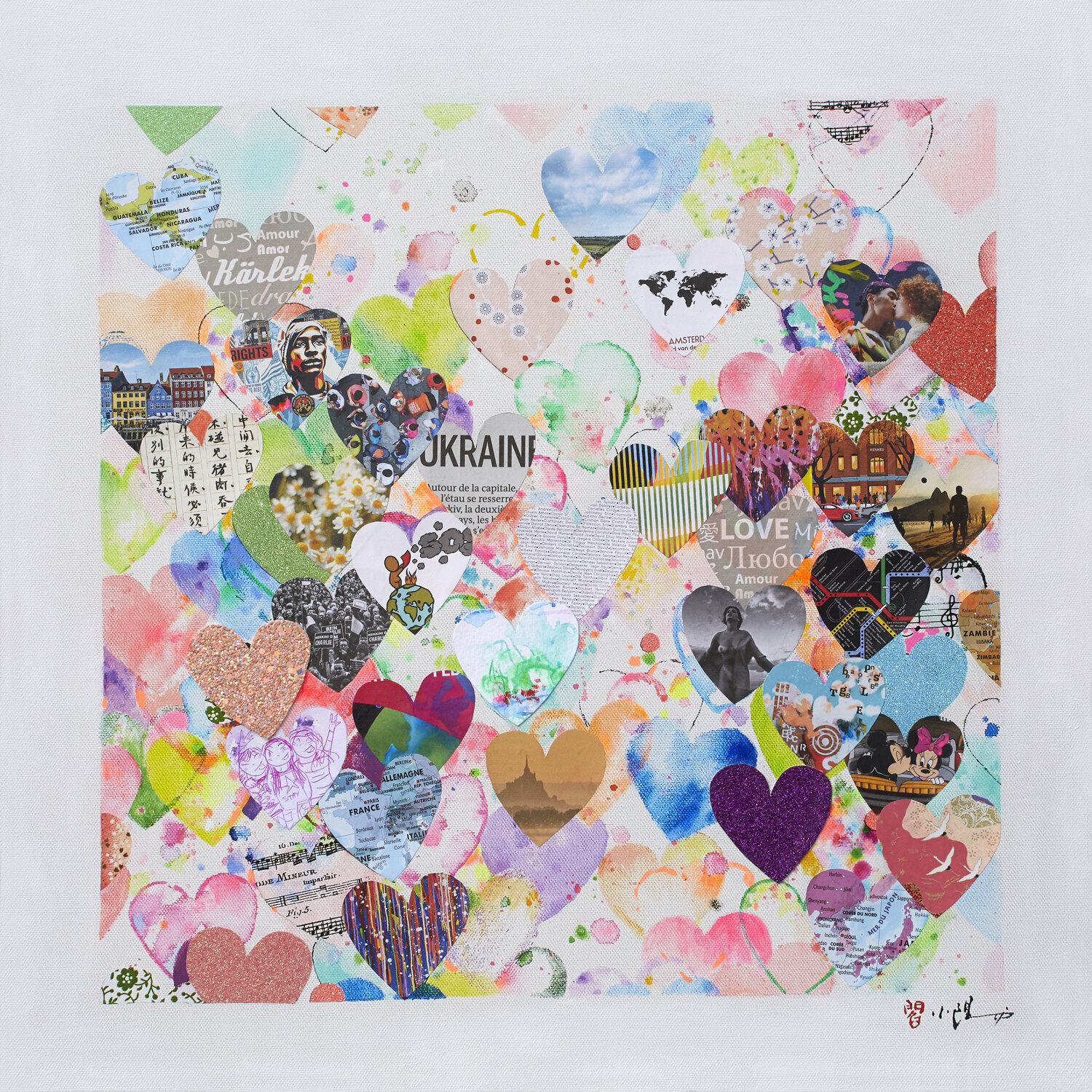 Love will save the world II Xiaoyang Galas Original painting for sale