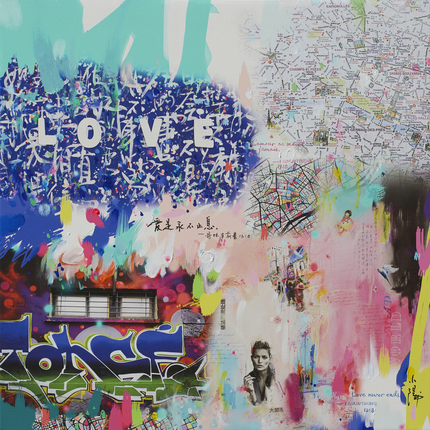 Love never ends Xiaoyang Galas Original painting for sale