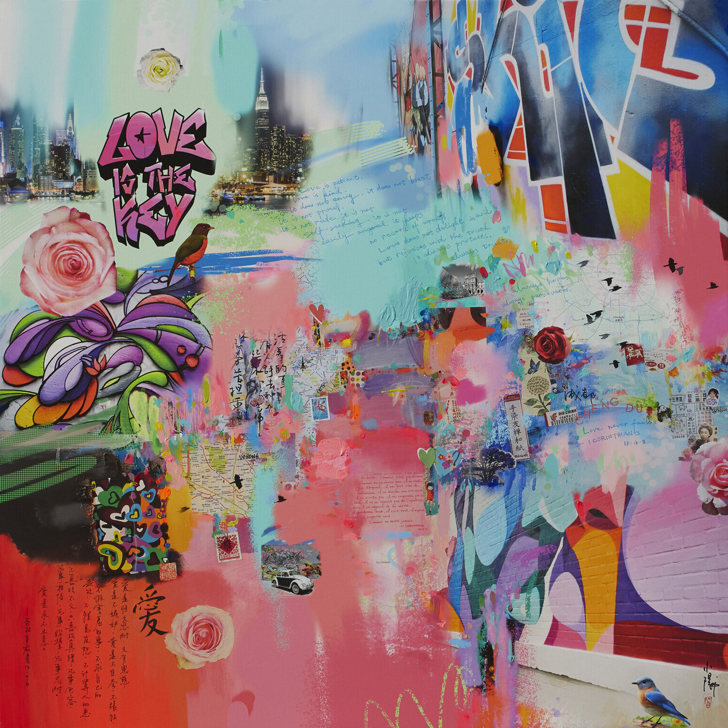 Love is the key II Xiaoyang Galas Original painting for sale