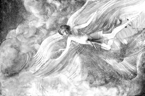 In the flow by Lana Korolievskaia, Drawing for Sale on Select