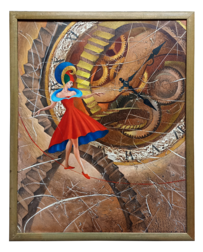 Red Thread by Lana Korolievskaia, Painting for Sale on Select