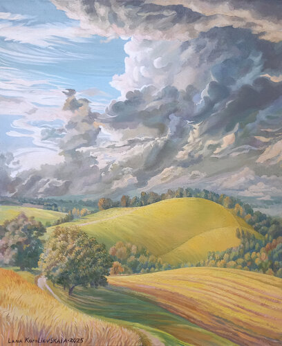 The clouds are going away by Lana Korolievskaia, Painting for Sale on Select