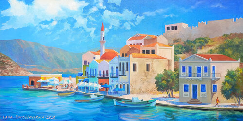 Midday on Kastellorizo by Lana Korolievskaia, Painting for Sale on Select