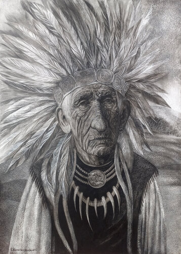 A face turned toward eternity von Lana Korolievskaia, Zeichnungen kaufen auf Select