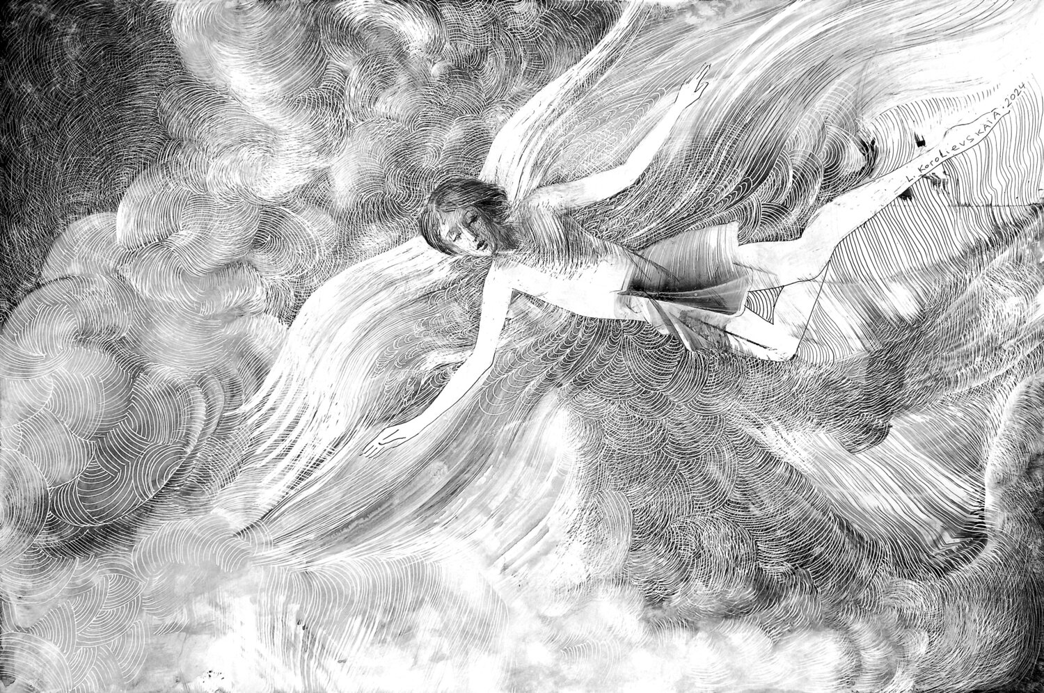 In the flow Lana Korolievskaia Drawing for sale