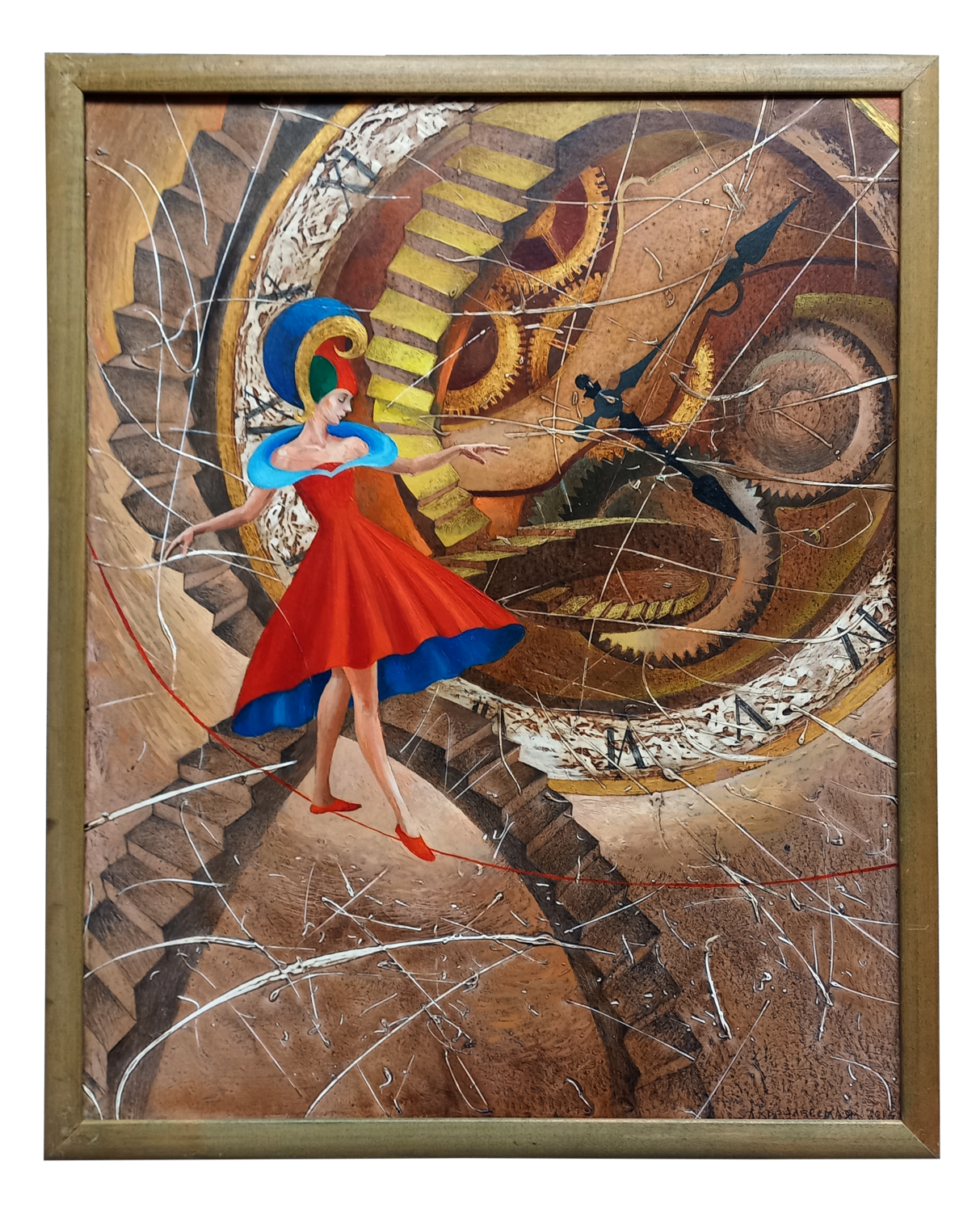 Red Thread Lana Korolievskaia Original painting for sale