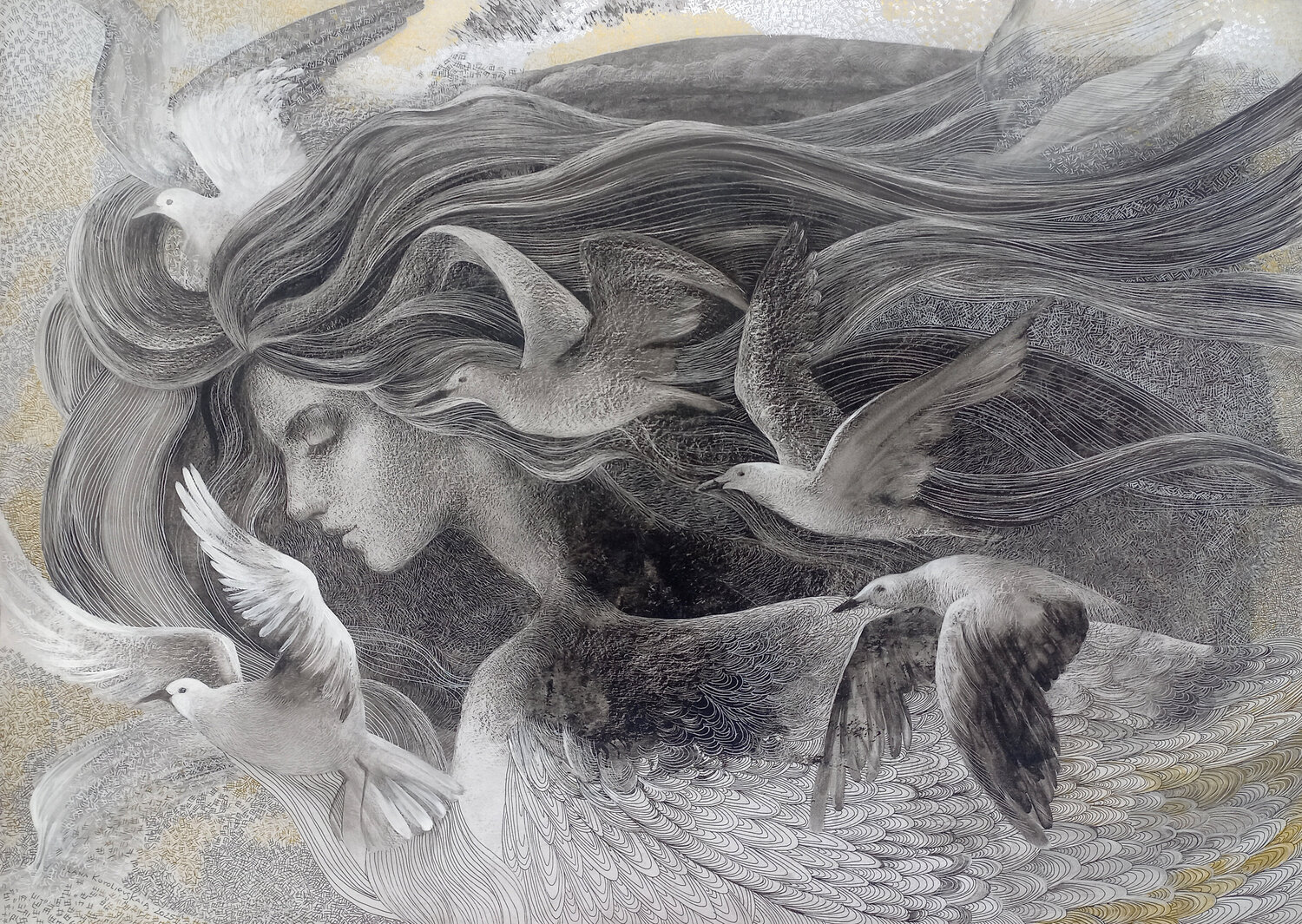Form of Liberation Lana Korolievskaia Drawing for sale
