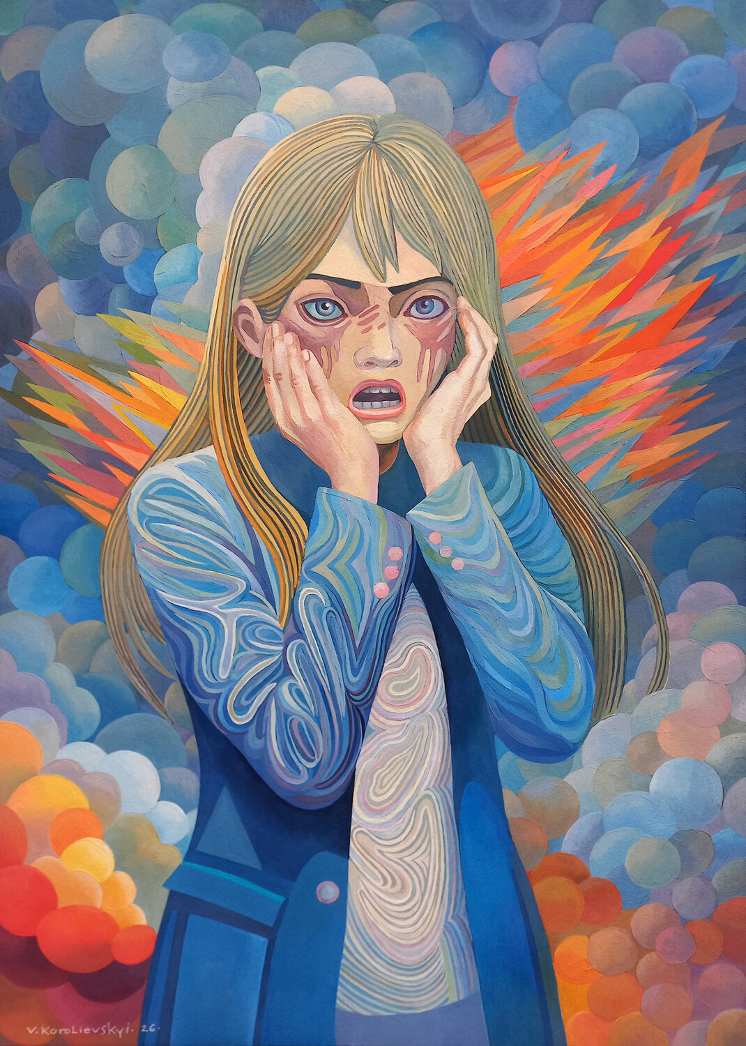 The Collapse of a Worldview Lana Korolievskaia Original painting for sale